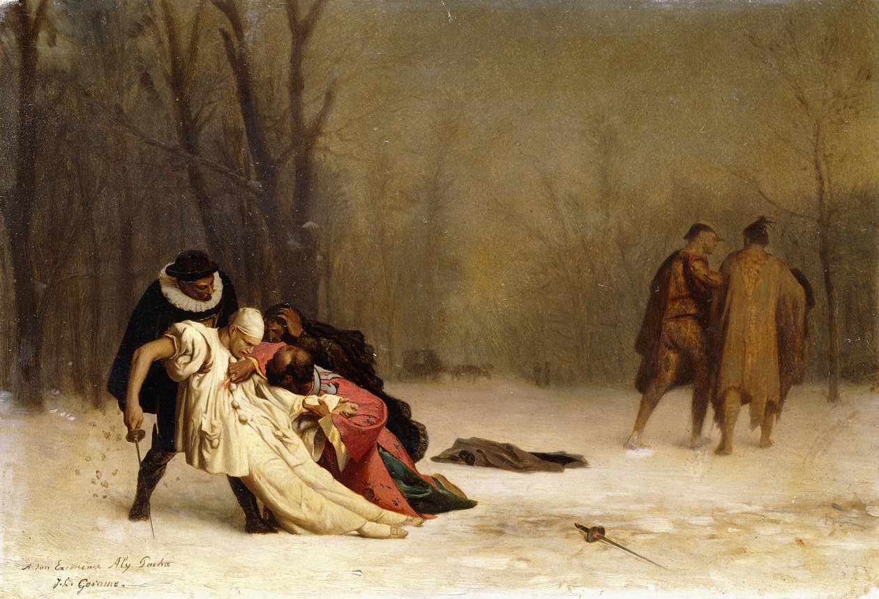 Pojedynek po balu autorstwa Jean Leon Gerome