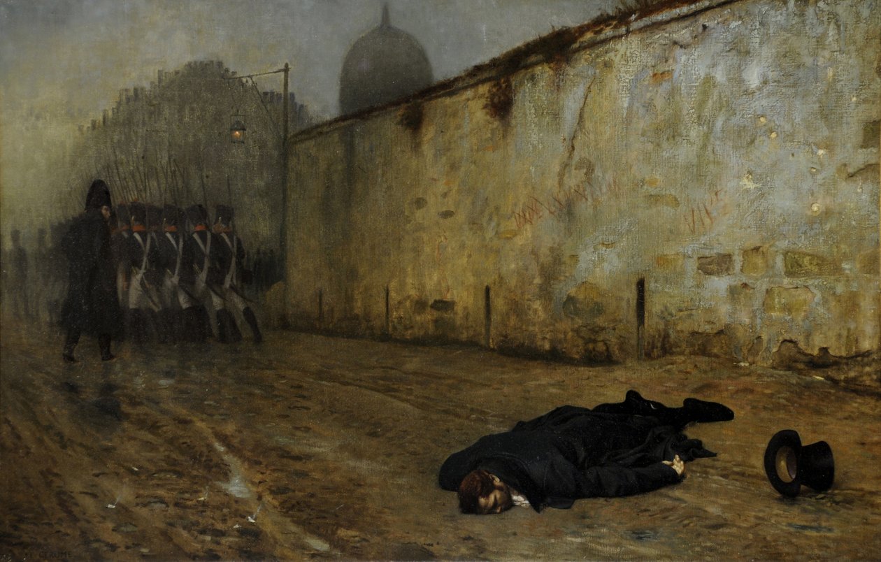 Egzekucja marszałka Neya (olej na płótnie) autorstwa Jean Leon Gerome