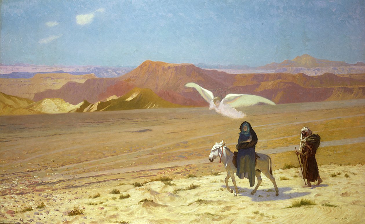 Ucieczka do Egiptu autorstwa Jean Leon Gerome