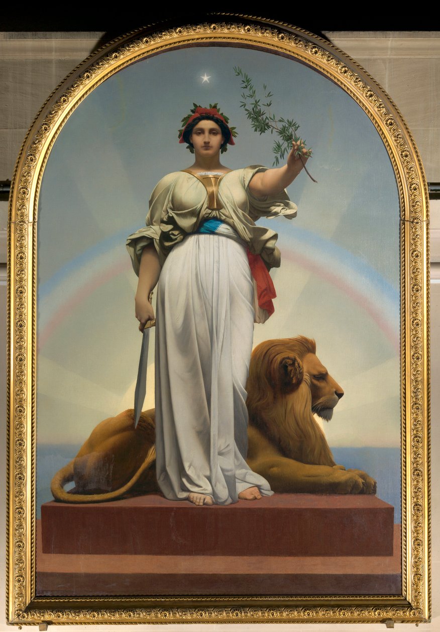 Republika Gerome Jean Leon (1824 - 1904) (alegoria - 1848); Ratusz w Lilas autorstwa Jean Leon Gerome
