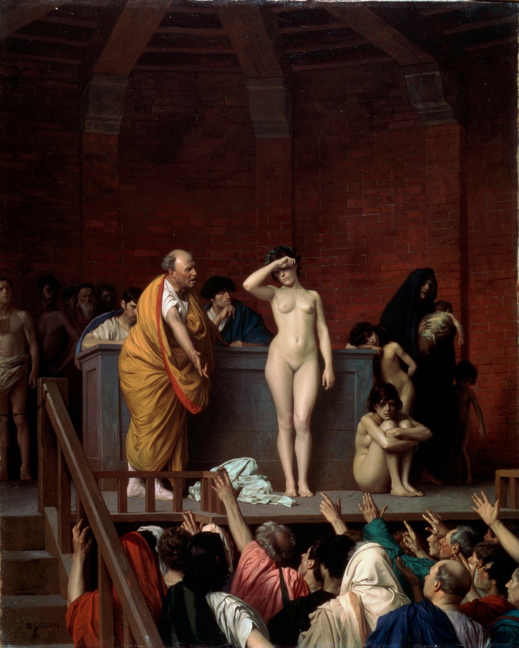 Targ niewolników w Rzymie, ok. 1883–1884 autorstwa Jean Leon Gerome