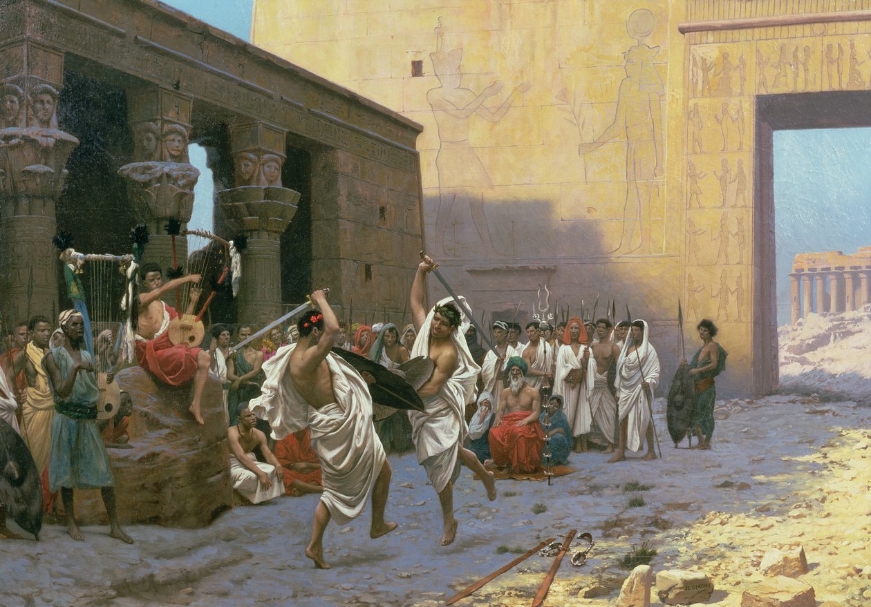 Taniec miecza (La Phyrique) autorstwa Jean Leon Gerome