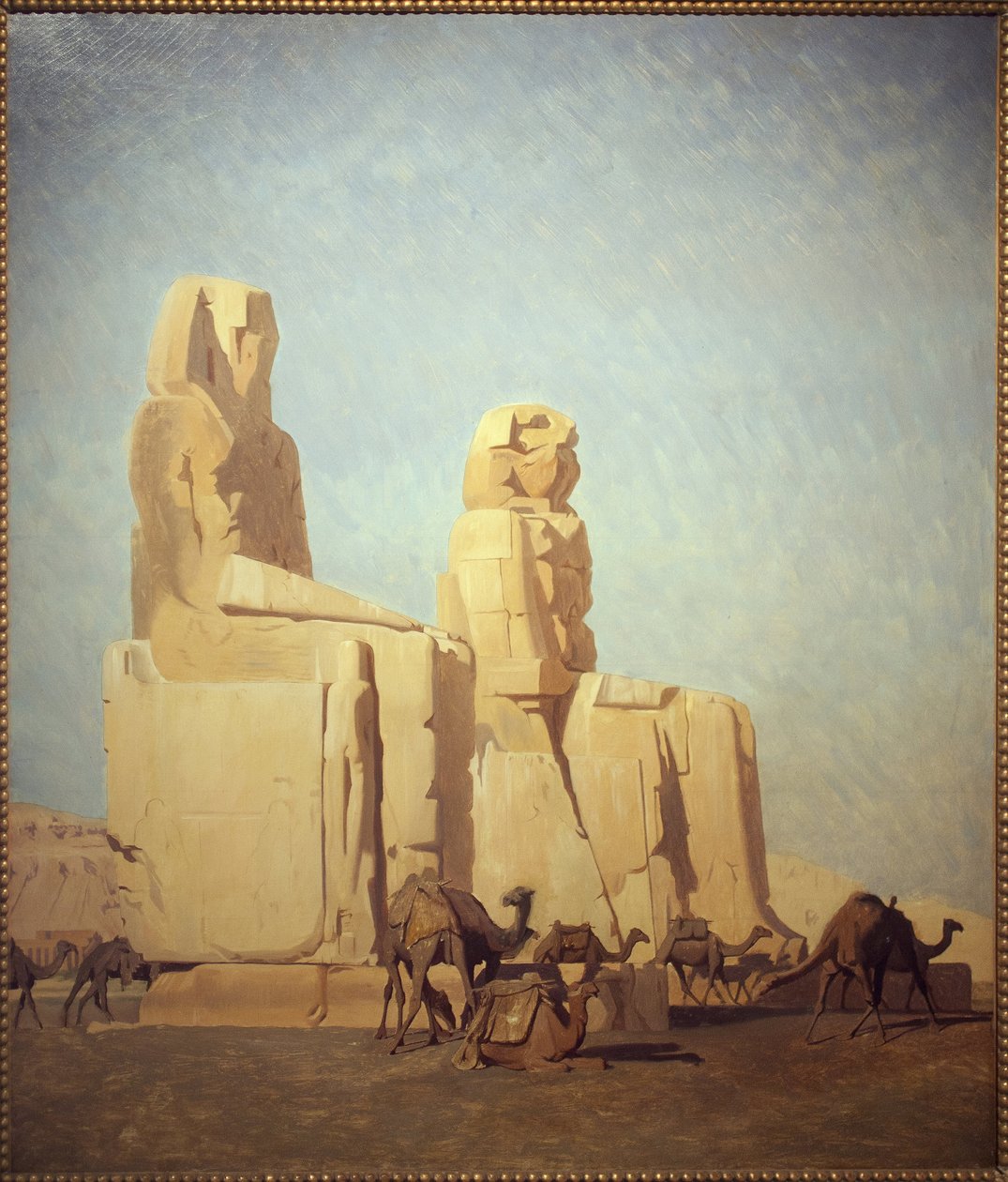 Kolos Teb, Memnon i Sesostris. Nauka. Obraz Jean Leon Gerome (1824-1904), olej na płótnie autorstwa Jean Leon Gerome