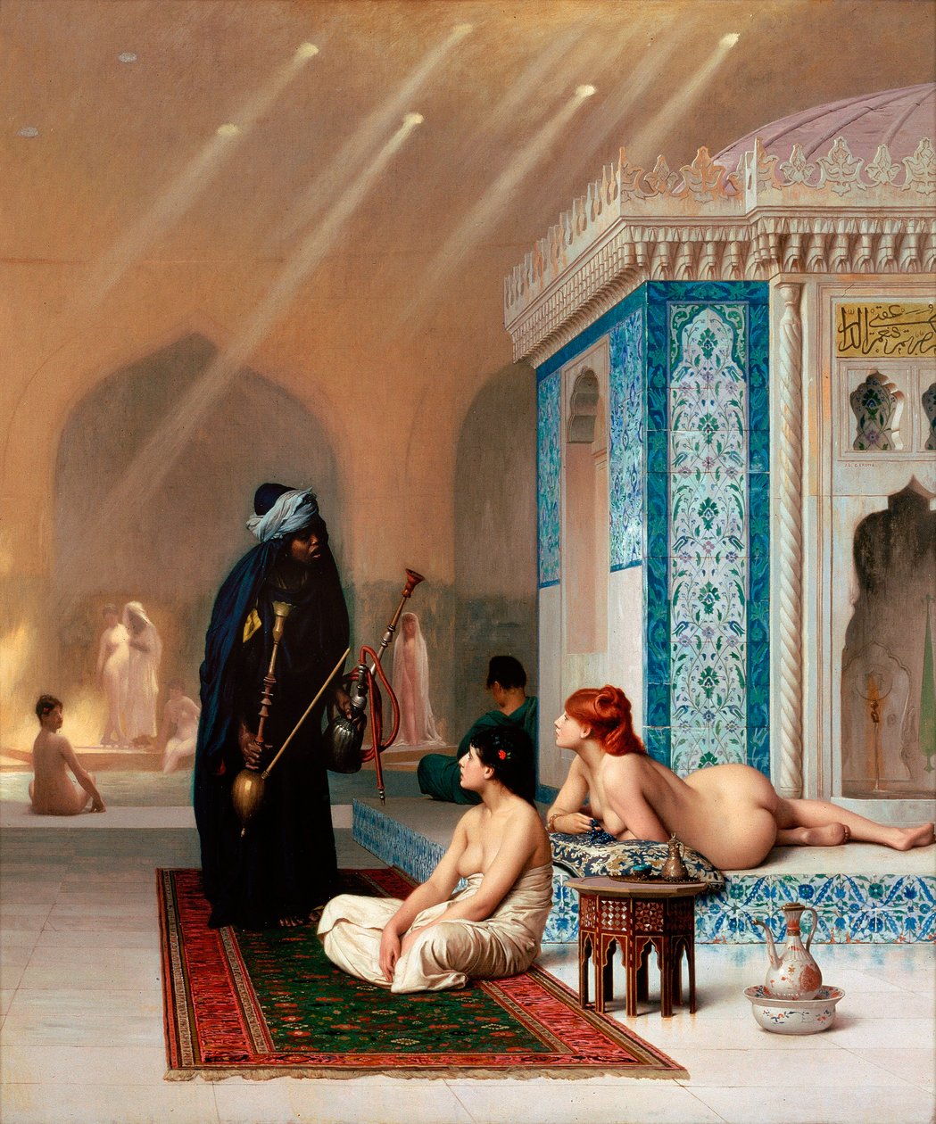 Basen Haremu - Basen w Haremie autorstwa Jean Leon Gerome