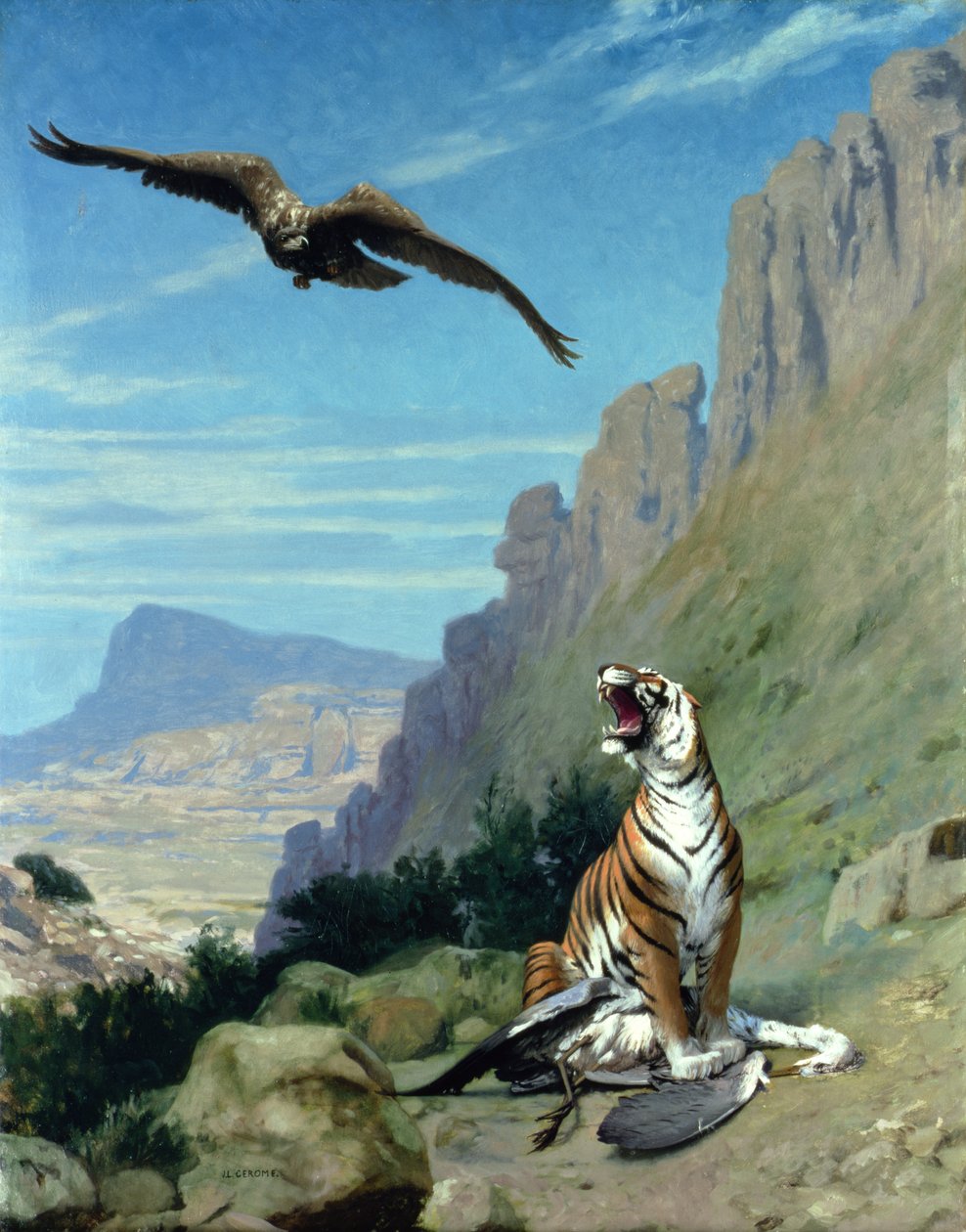 Tygrys i Sęp autorstwa Jean Leon Gerome