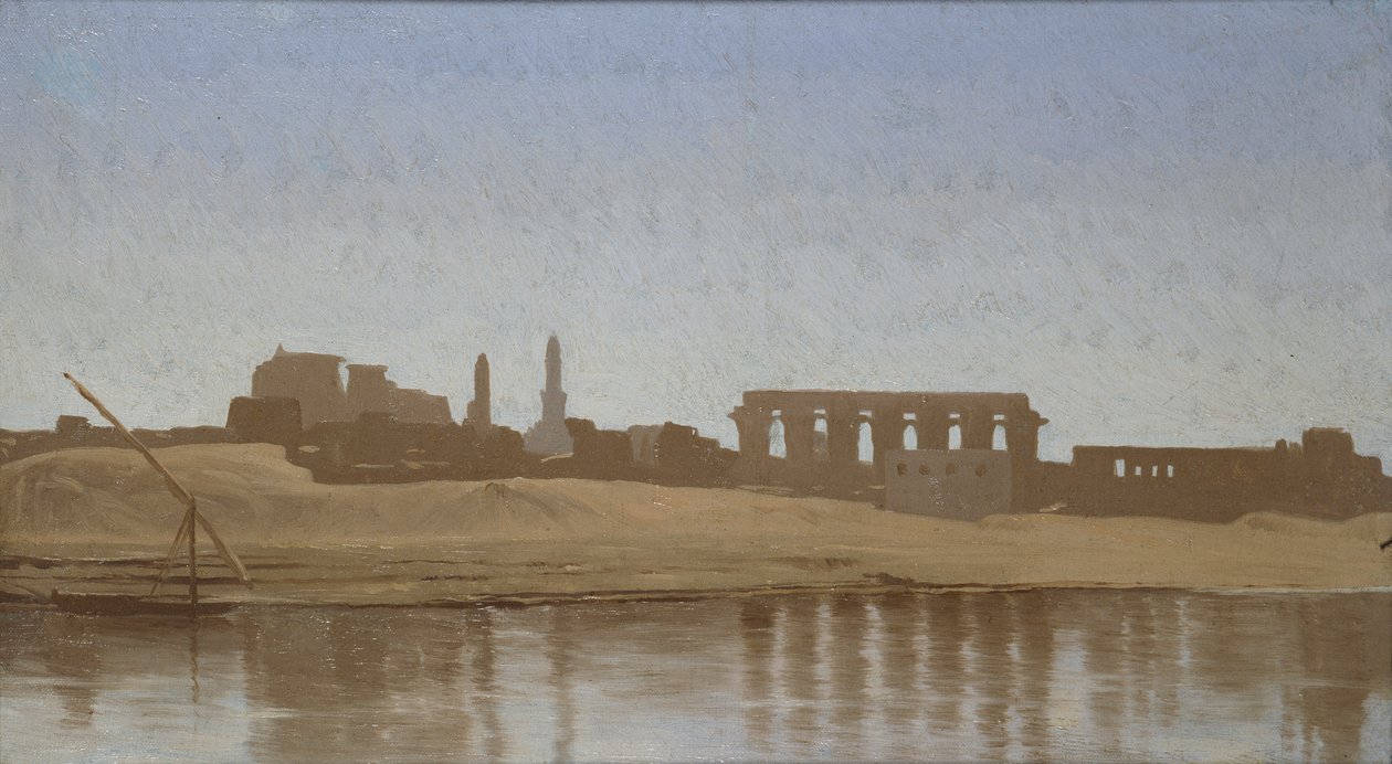 Widok na Nil w Luksorze, 1857 autorstwa Jean Leon Gerome