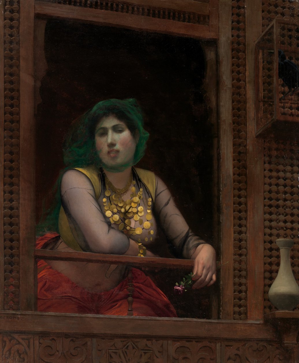 Kobieta na balkonie, 1887-88. autorstwa Jean Leon Gerome