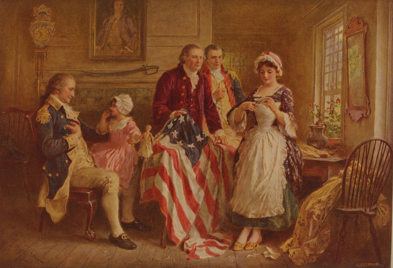 Betsy Ross, ok.1930 autorstwa Jean Leon Gerome Ferris