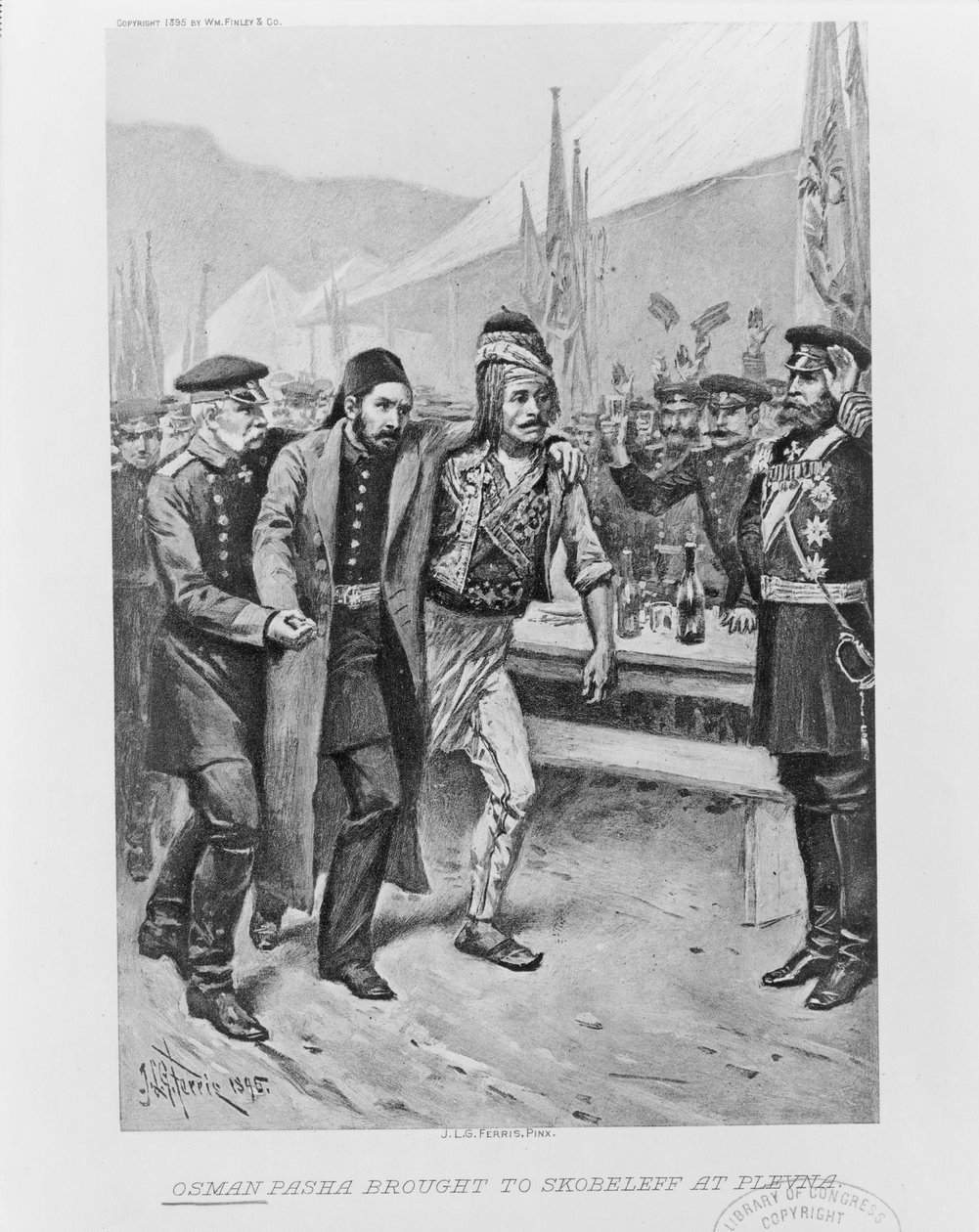 Osman Pasza sprowadzony do Skobeleva pod Plewną, ok. 1930 r. 1895 autorstwa Jean Leon Gerome Ferris