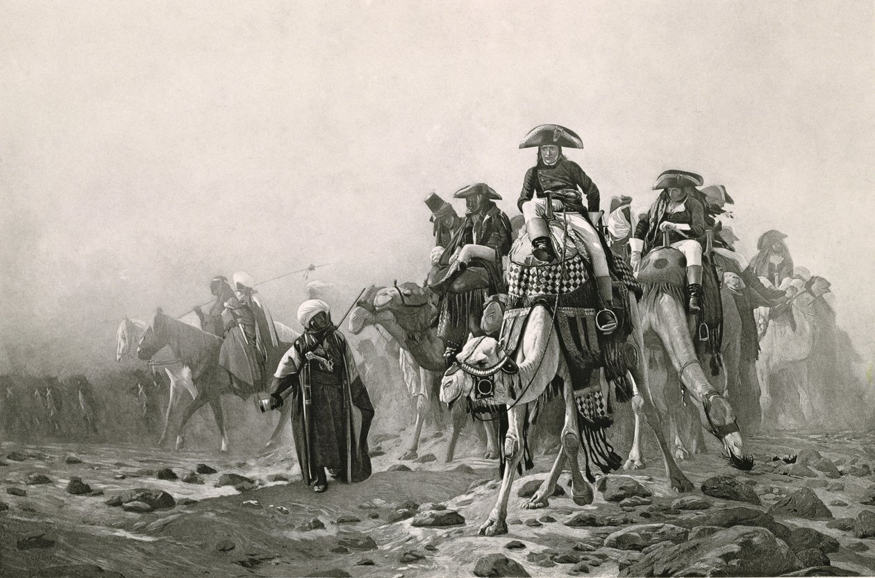 Generał Bonaparte w Egipcie, z A Collection of Works of Jean-Leon Gerome w 100 fotograwiurach, 1881 (fotograwiura) (patrz także 183490) autorstwa Jean Leon after Gerome
