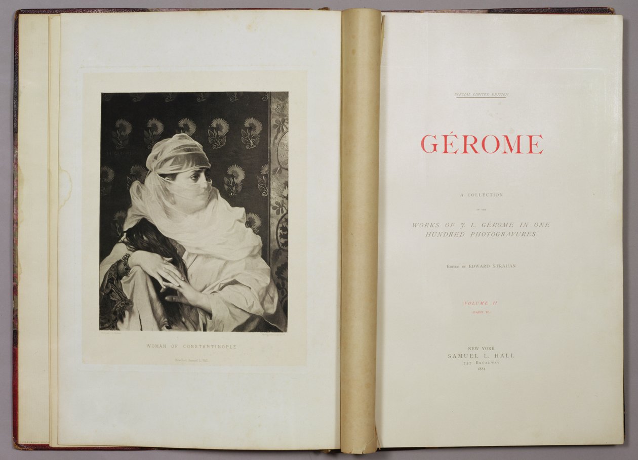 Kobieta z Konstantynopola, ze zbioru dzieł Jean-Leon Gerome w 100 fotograwiurach, 1881 (fotograwiura) autorstwa Jean Leon after Gerome