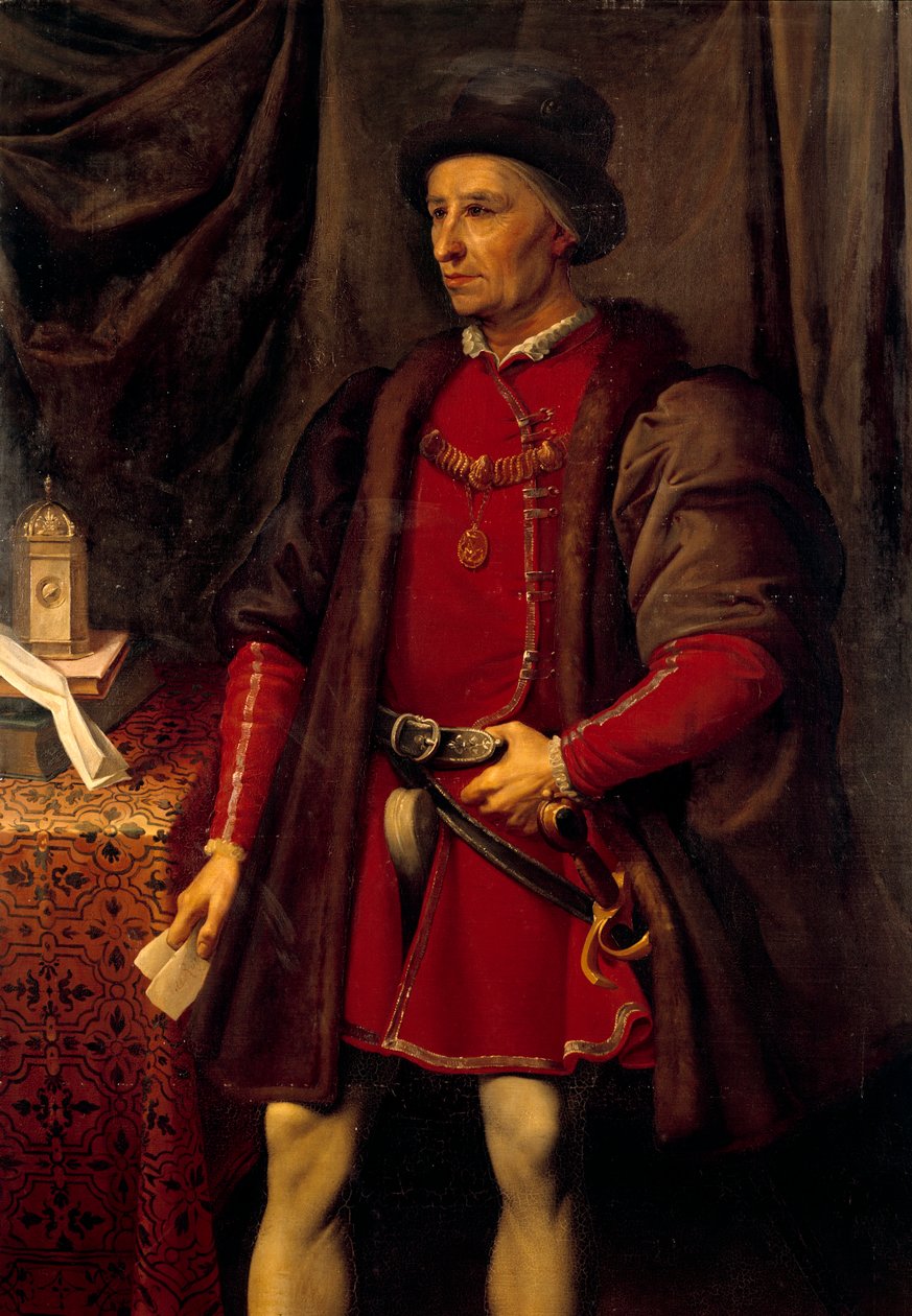 Portret Ludwika XI króla Francji (1423 - 1483). Obraz Jeana Leonarda Lugardona (1801 - 1884) autorstwa Jean Leonard Lugardon