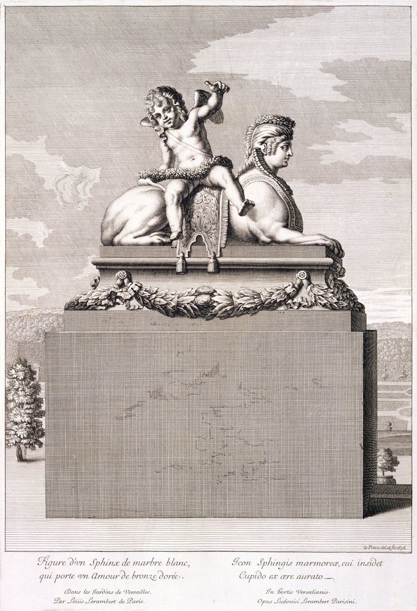 Figura Sfinksa w Wersalu, 1676 autorstwa Jean Lepautre
