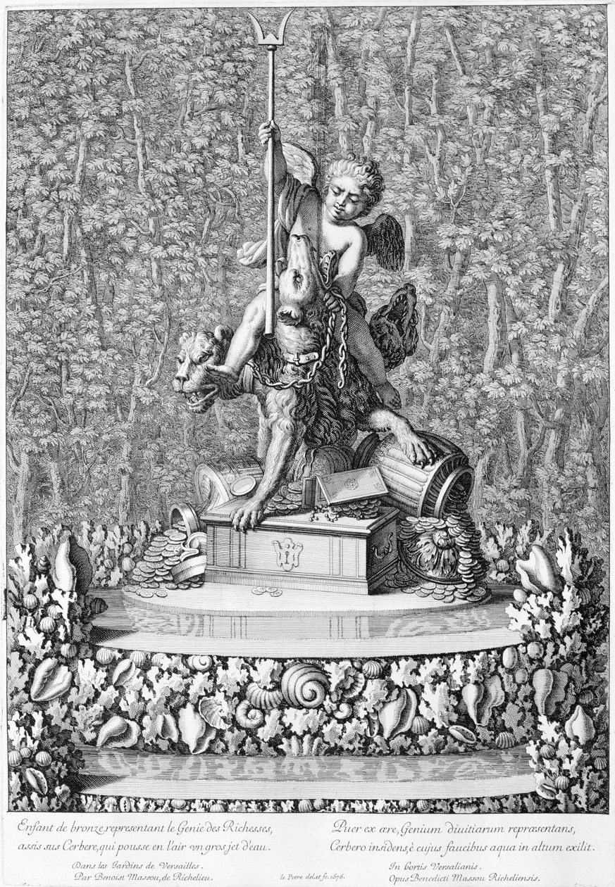 Fontanna z geniuszem bogactwa, Wersal, 1676 autorstwa Jean Lepautre
