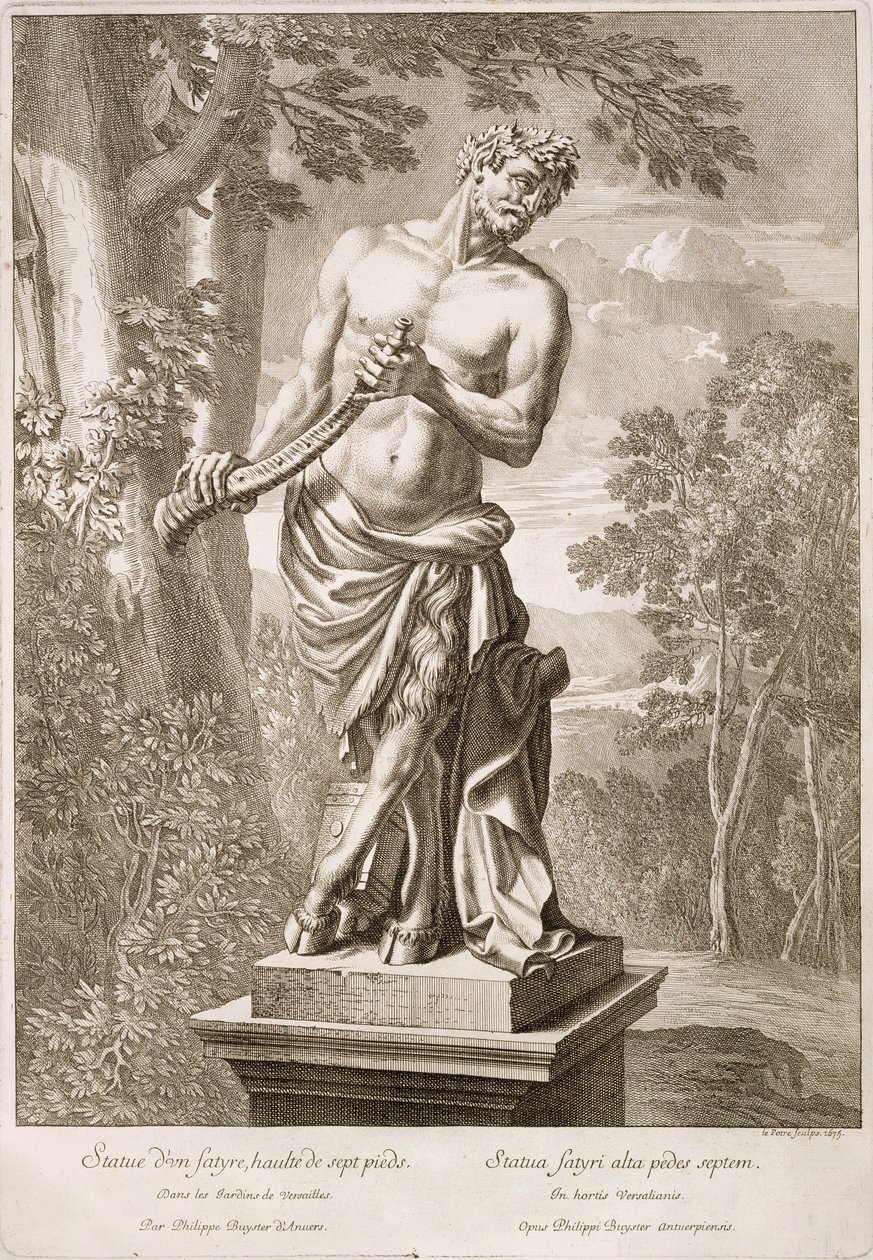 Stan satyra Philipa de Buystera w Wersalu, 1675 autorstwa Jean Lepautre