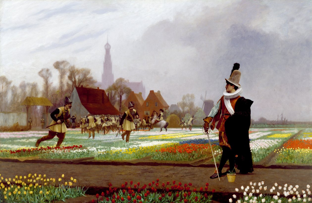 Tulipanowe szaleństwo autorstwa Jean Leon Gerome