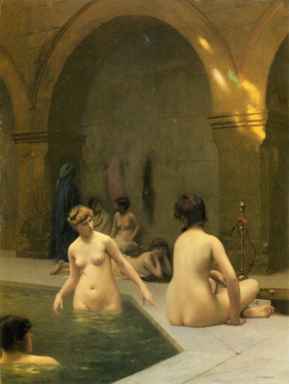 Kąpiący się autorstwa Jean Leon Gerome