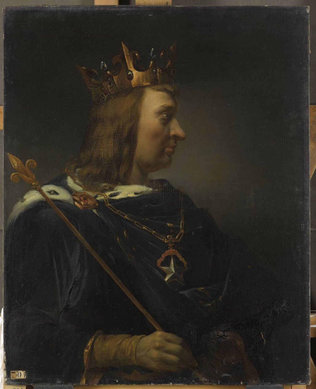 Francuski:  Jean II, dit le Bon, roi de France (1319-1364) Jan II, zwany Dobrym, król Francji (1319-1364) autorstwa Jean Leonard Lugardon