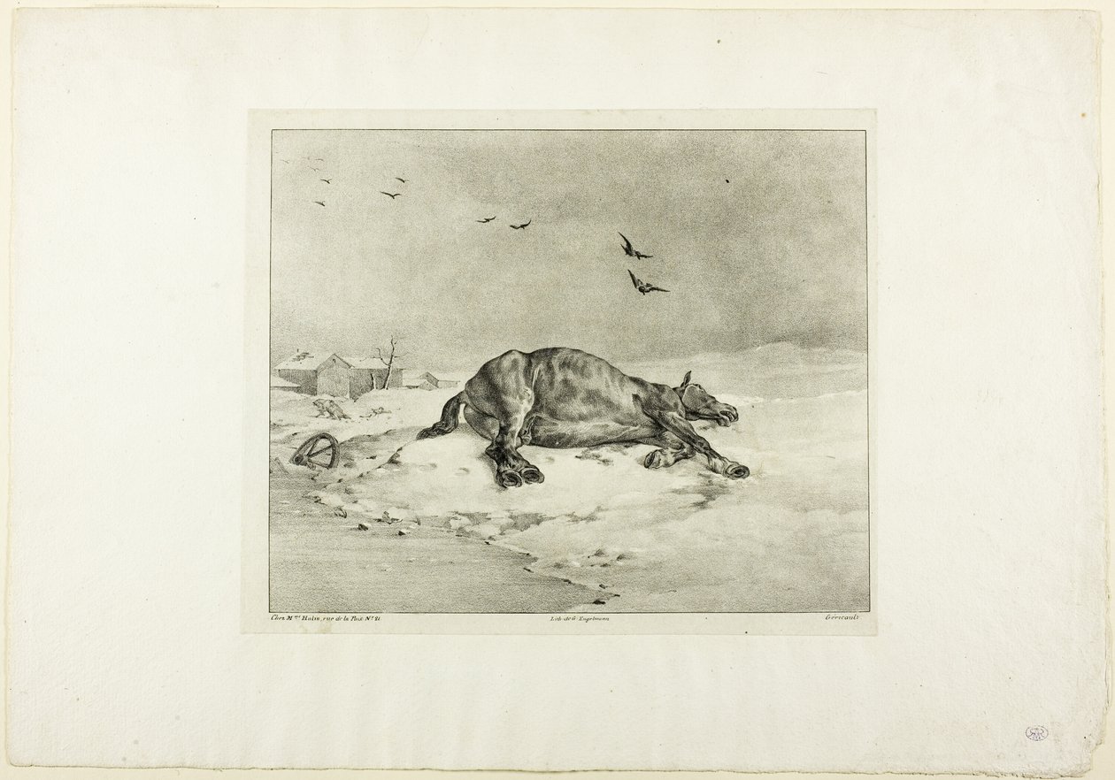 Martwy koń autorstwa Jean Louis André Théodore Géricault