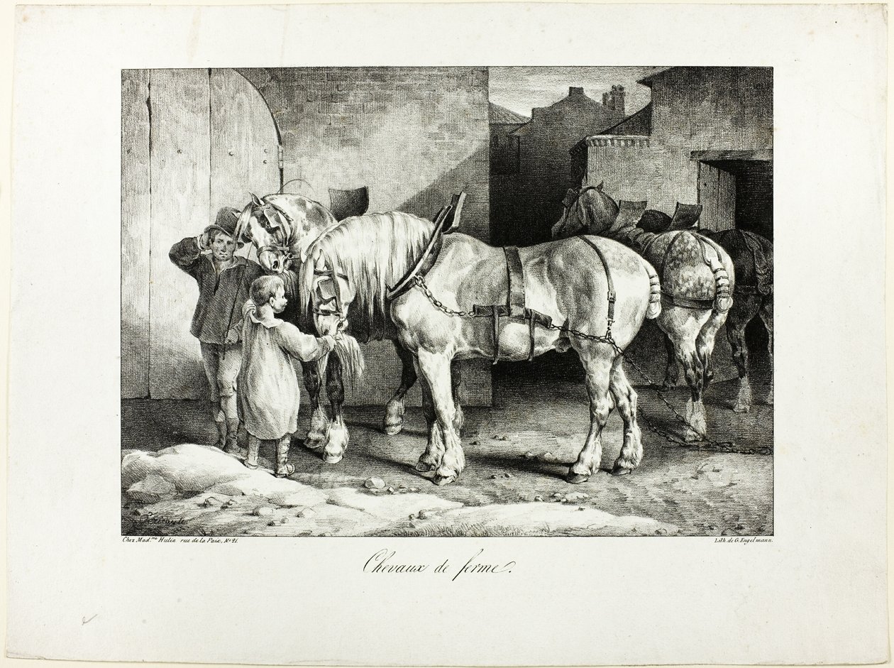 Konie hodowlane autorstwa Jean Louis André Théodore Géricault