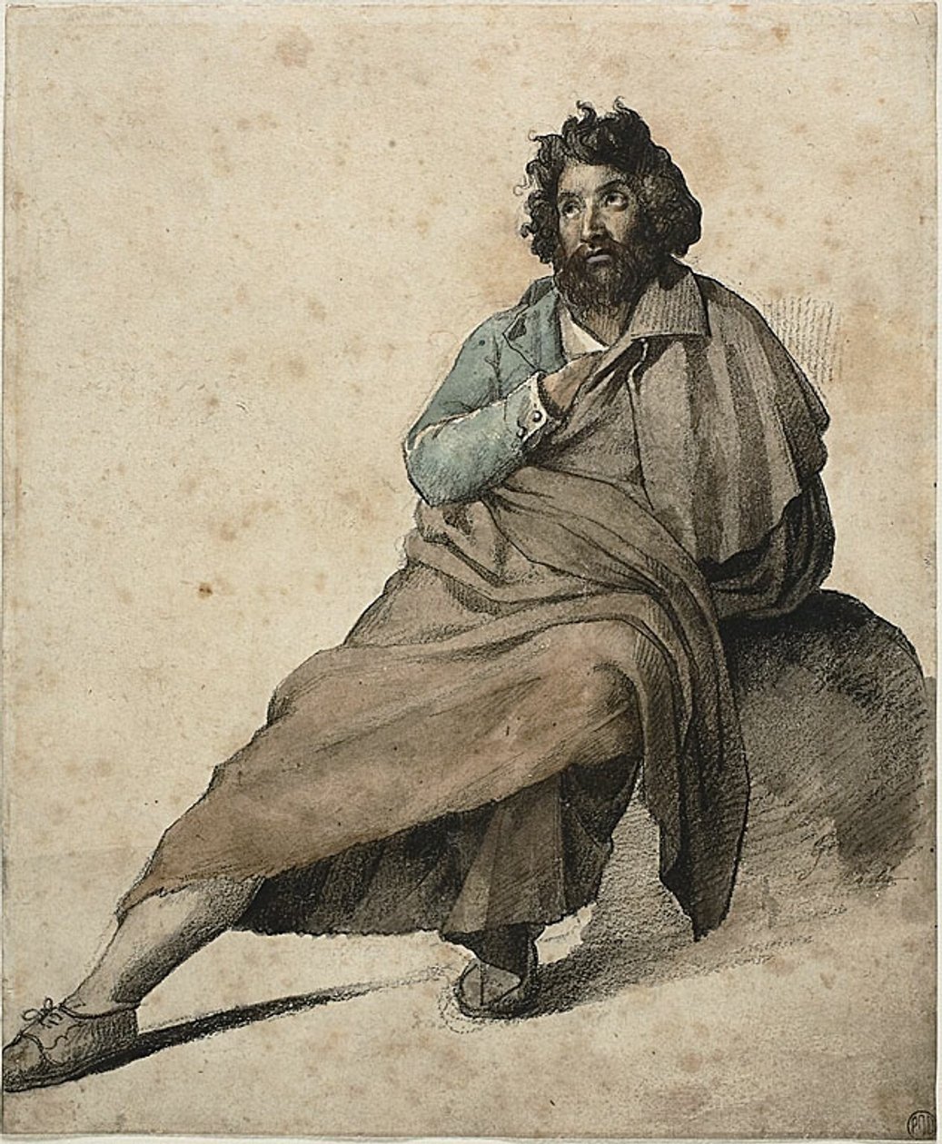 Siedzący włoski chłop autorstwa Jean Louis André Théodore Géricault
