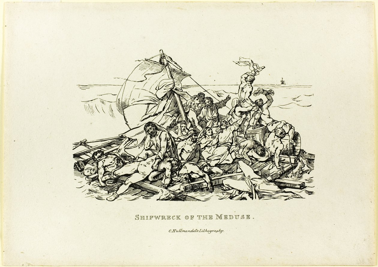 Wrak statku Meduza autorstwa Jean Louis André Théodore Géricault