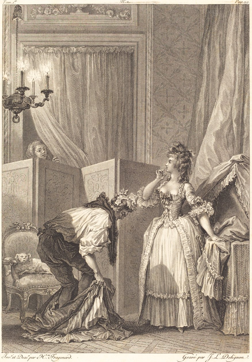 Rogacz Pobity i Zadowolony autorstwa Jean Louis Delignon and Antoine Jean Duclos after Jean Honoré Fragonard
