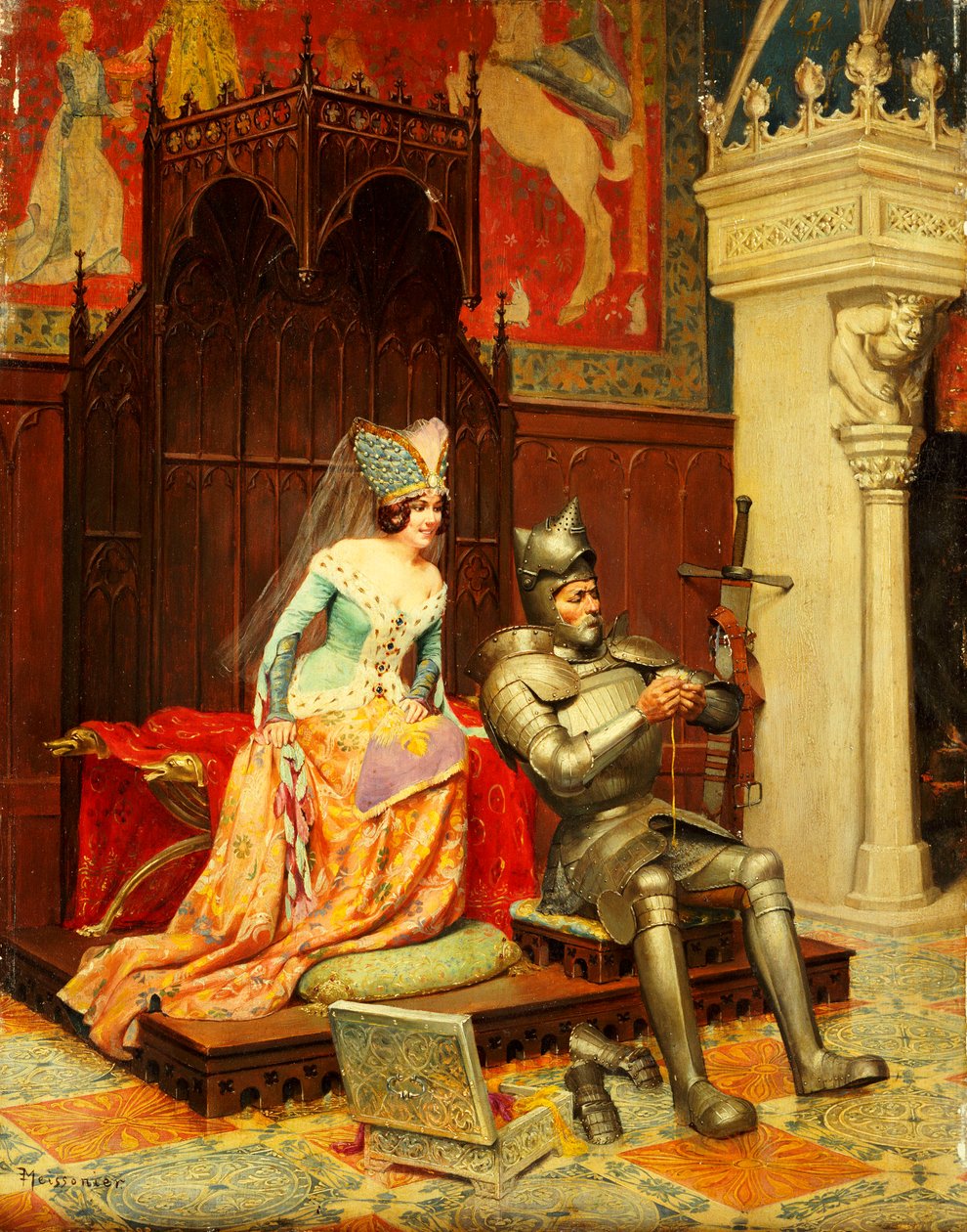 Legenda arturiańska autorstwa Jean Louis Ernest Meissonier