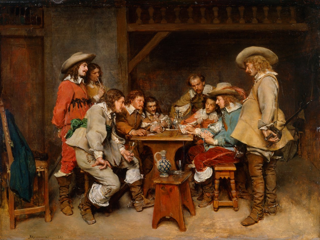 „Niewinni i ostrzyciele kart”, 1861 autorstwa Jean Louis Ernest Meissonier