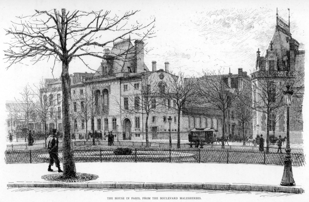 Dom w Paryżu, od strony Boulevard Malesherbes, ok. 1880-1882. autorstwa Jean Louis Ernest Meissonier