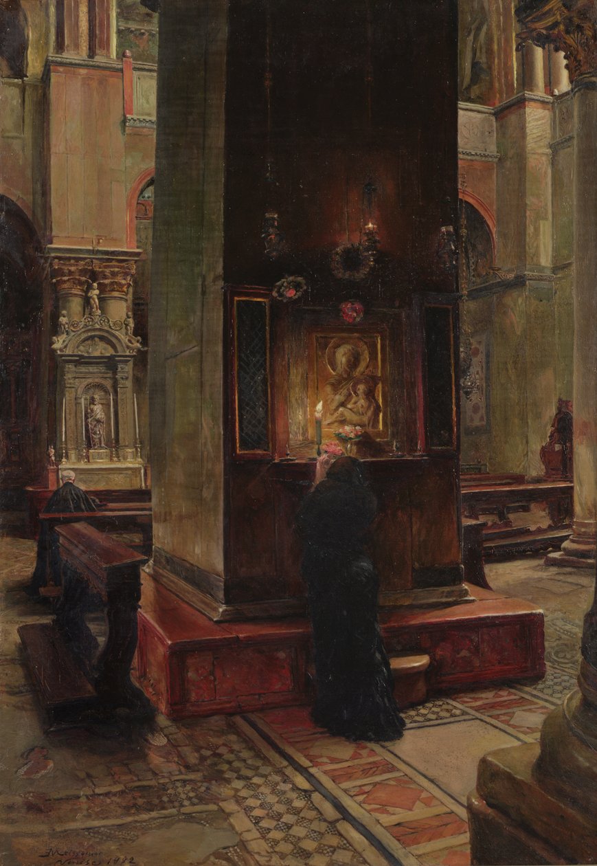 Madonna del Bacio w San Marco, Wenecja, 1882 r. autorstwa Jean Louis Ernest Meissonier