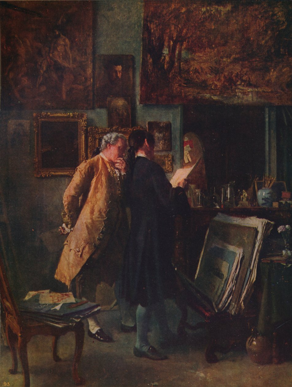 Kolekcjoner grafiki, ok. 1850, ok. 1915 r autorstwa Jean Louis Ernest Meissonier