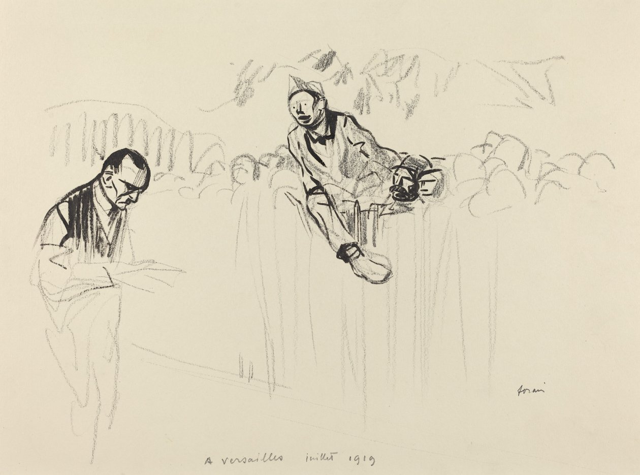 W Wersalu lipiec 1919, prawdopodobnie 1919. autorstwa Jean Louis Forain