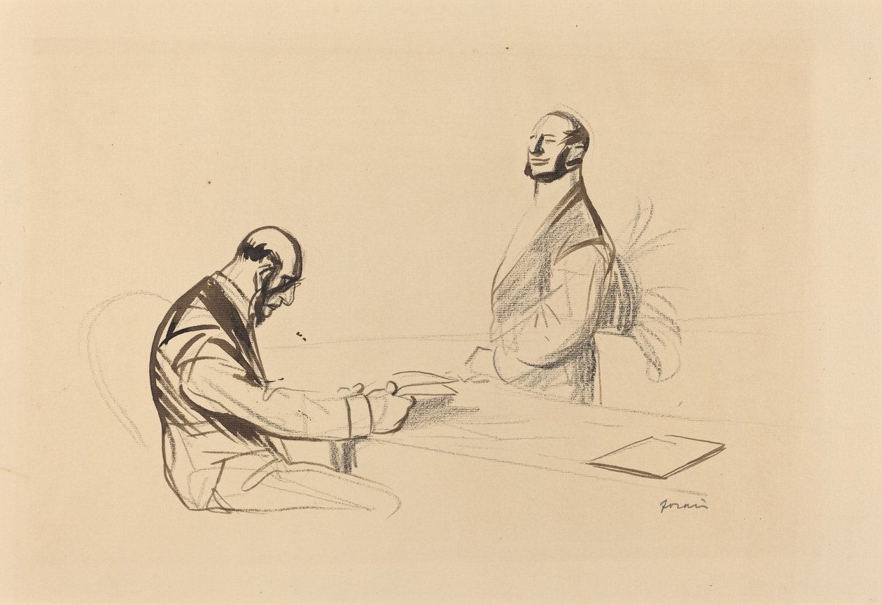 Na Konferencji ok. godz. 1919. autorstwa Jean Louis Forain