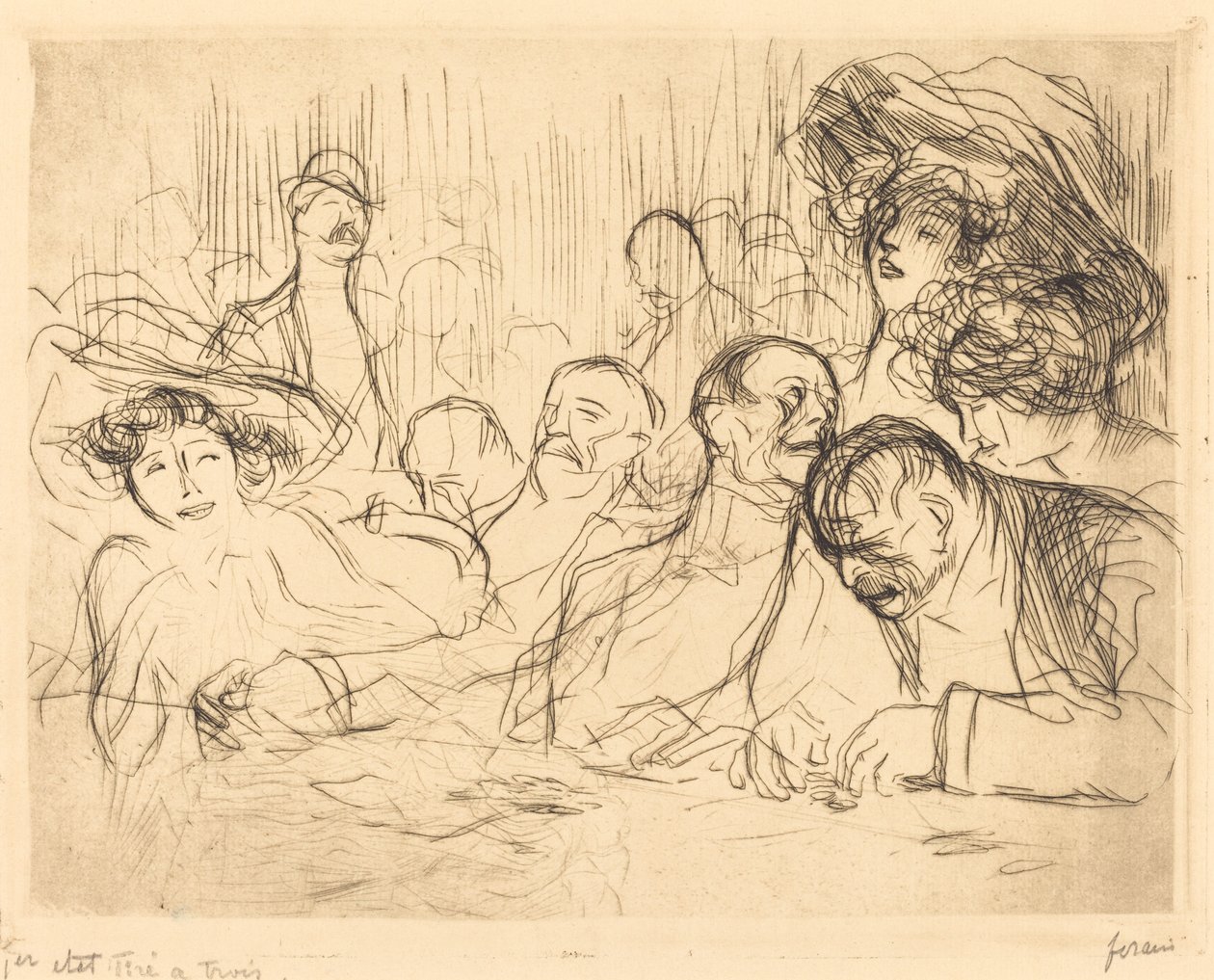 Przy stole hazardowym (pierwsza płyta) autorstwa Jean Louis Forain