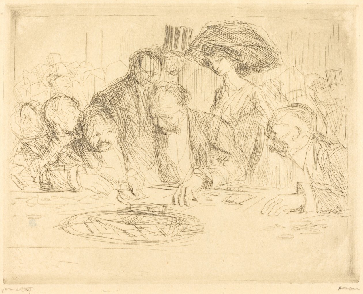 Przy stole hazardowym (druga płyta) autorstwa Jean Louis Forain