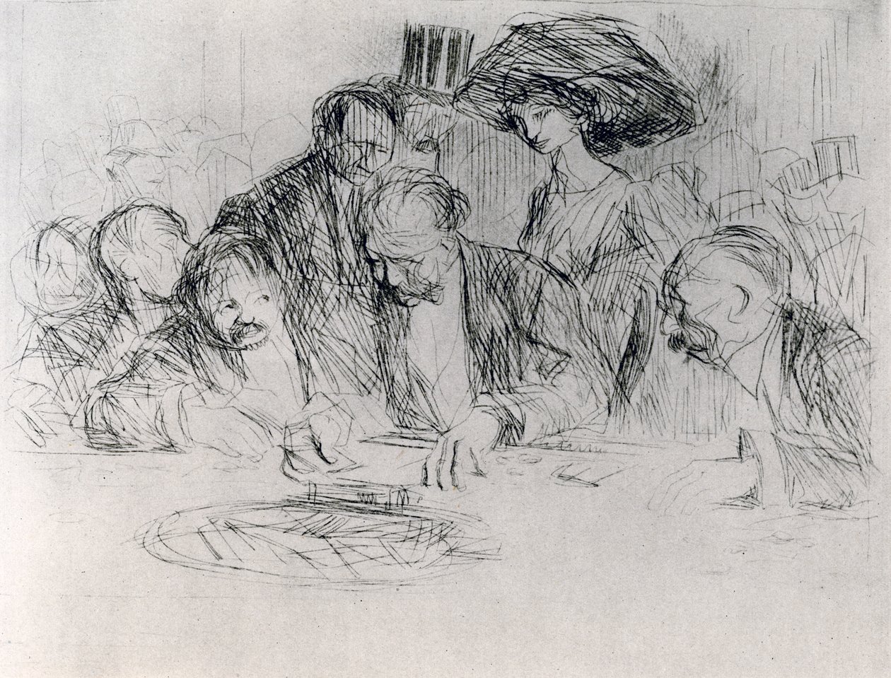Przy stole hazardowym, 1925. autorstwa Jean Louis Forain