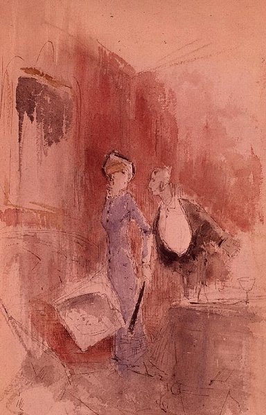 W Restauracji (akwarela) autorstwa Jean Louis Forain