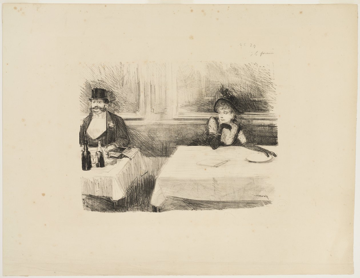 W restauracji autorstwa Jean Louis Forain