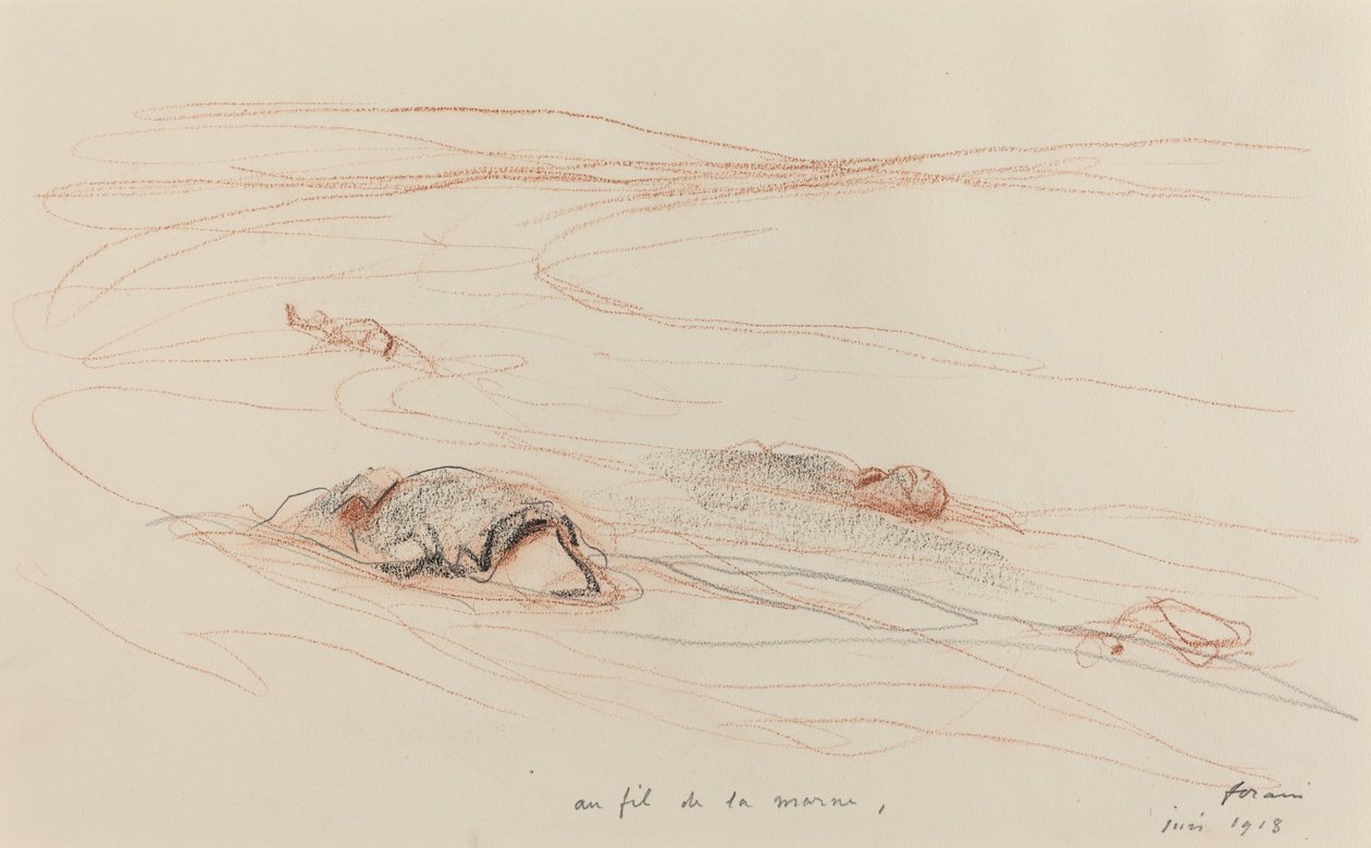 Wzdłuż Marny, 1918. autorstwa Jean Louis Forain