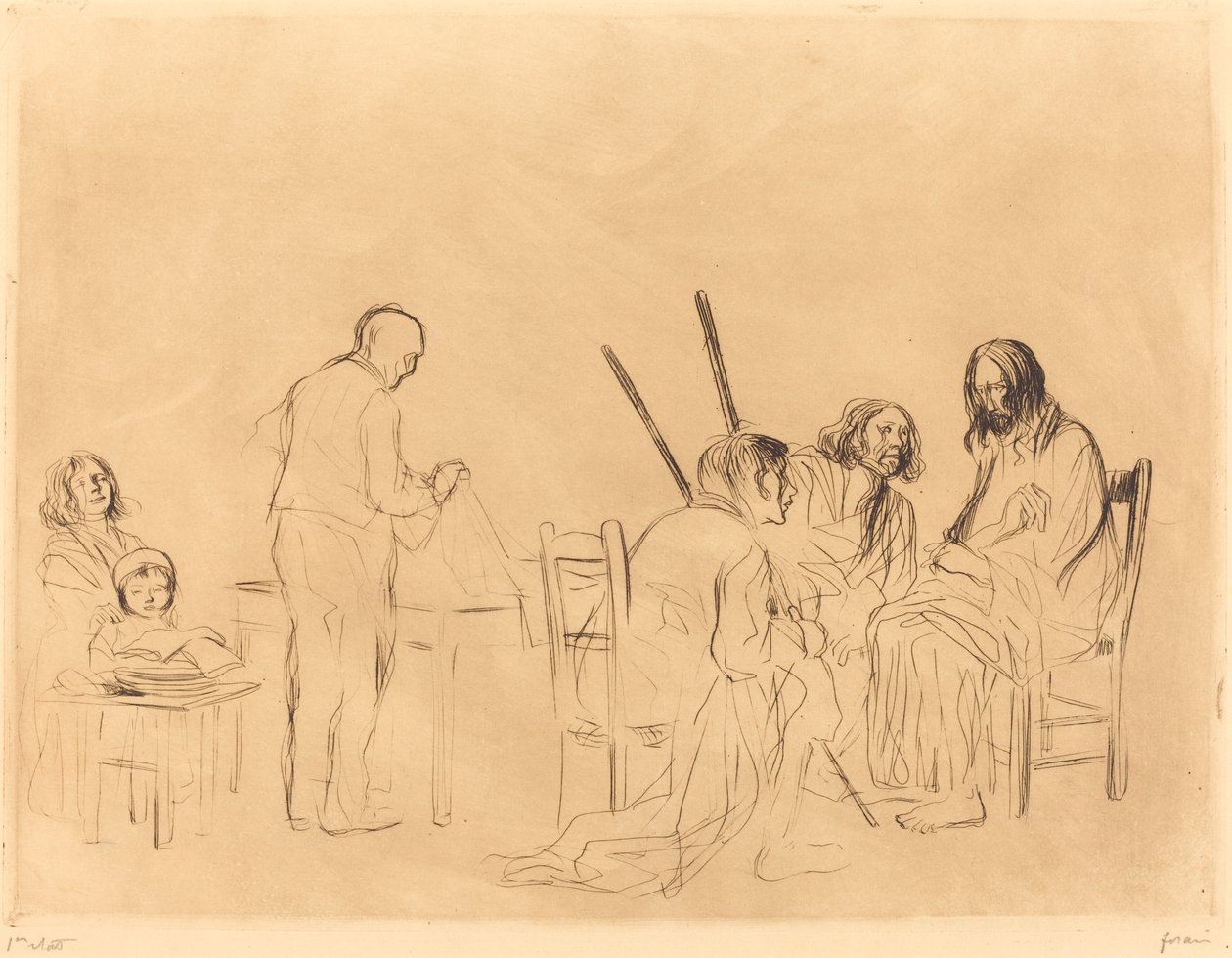 Przed Wieczerzą w Emaus (pierwsza płyta) autorstwa Jean Louis Forain