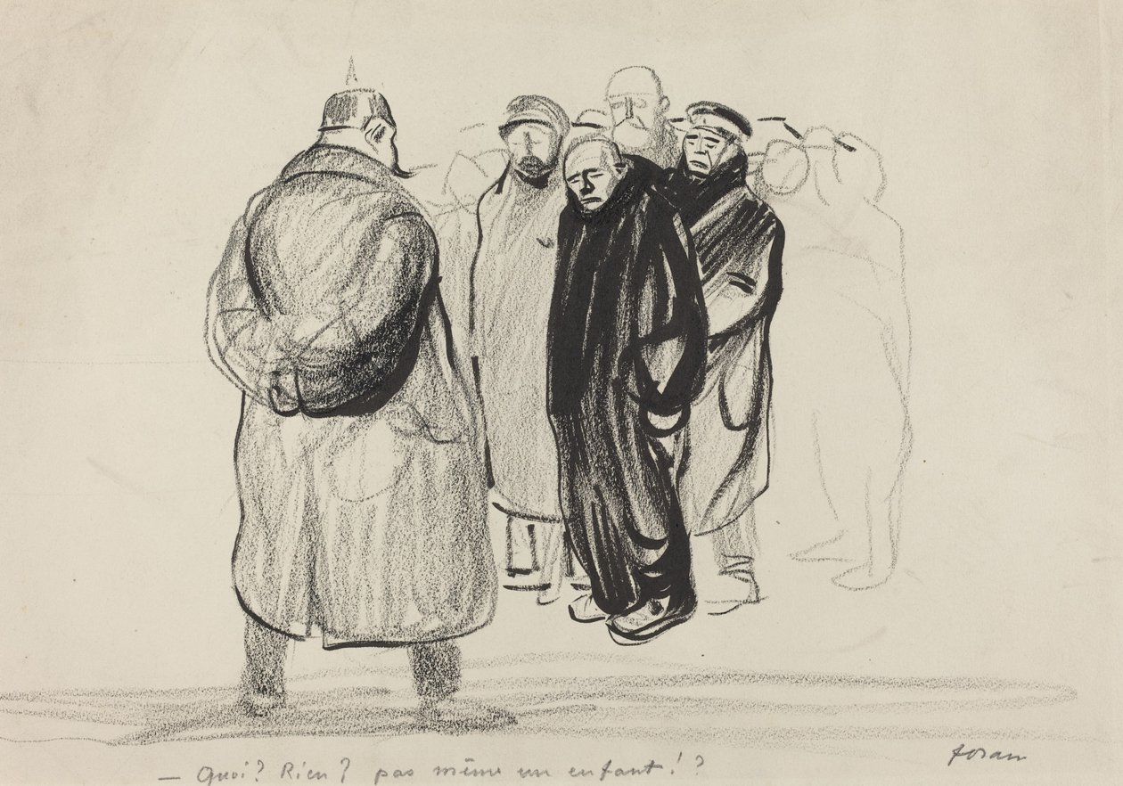 z pustymi rękami. Załoga Zeppelina, prawdopodobnie 1915. autorstwa Jean Louis Forain