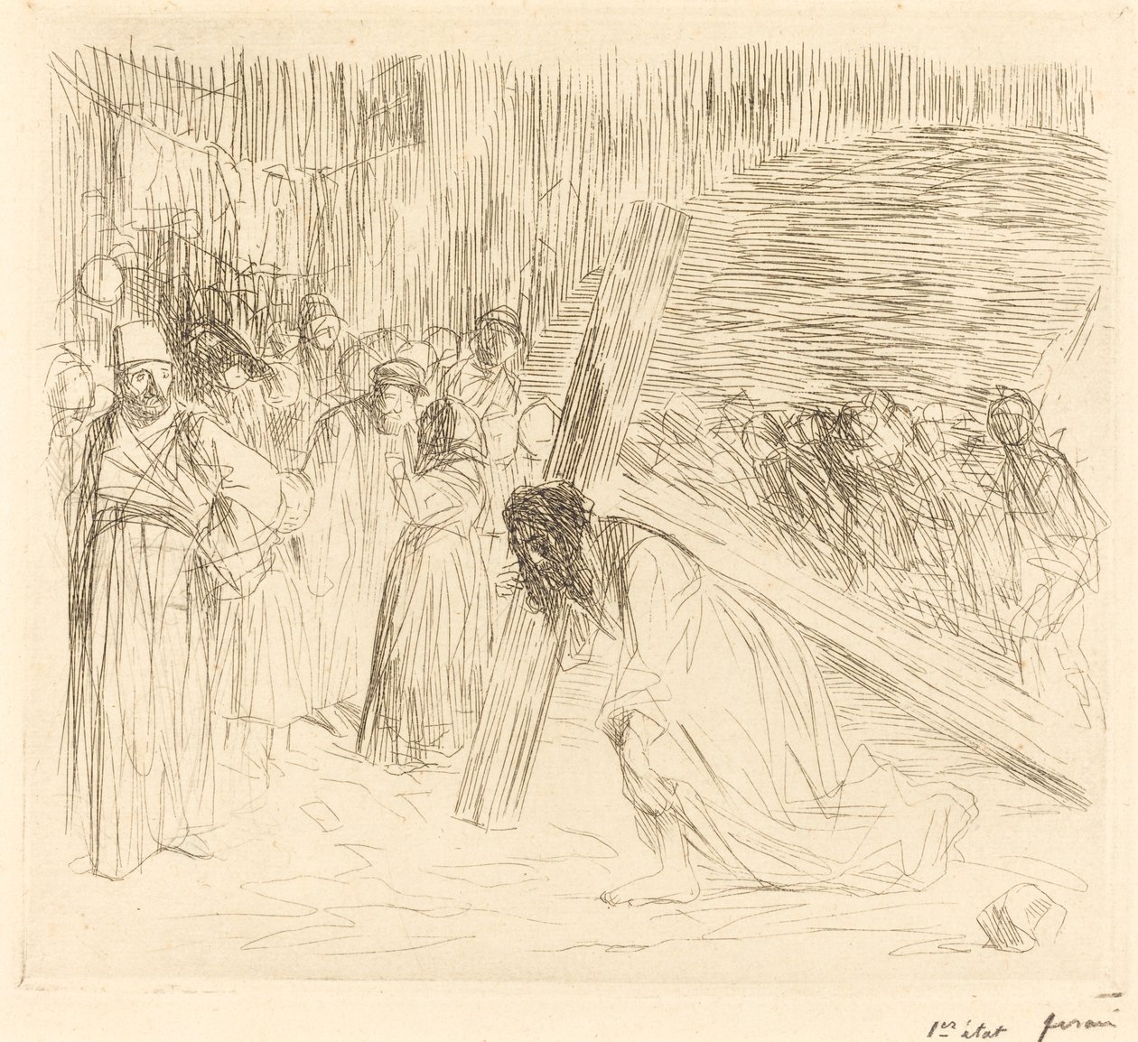 Chrystus dźwigający krzyż (piąta płyta) autorstwa Jean Louis Forain