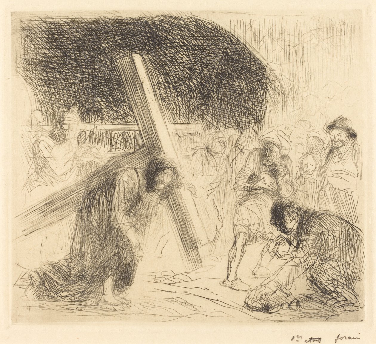 Chrystus dźwigający krzyż (siódma płyta) autorstwa Jean-Louis Forain