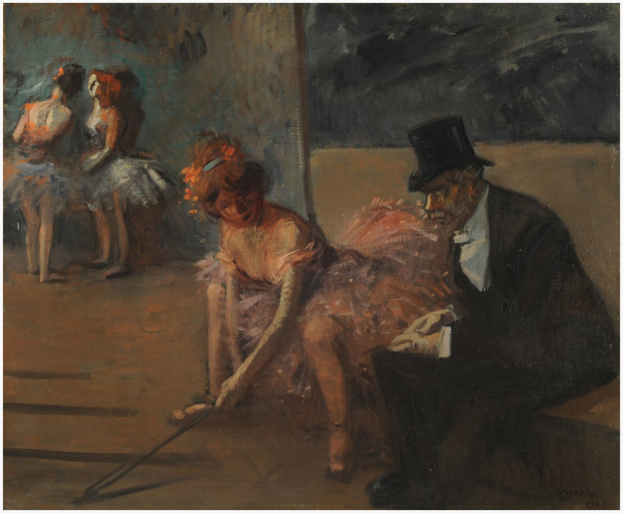 Tancerka z Admirerem za sceną autorstwa Jean Louis Forain