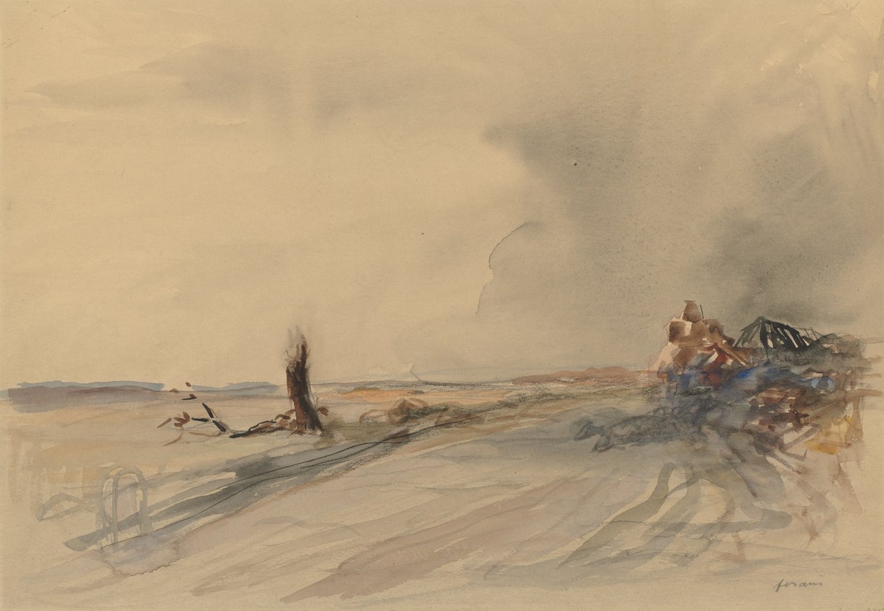 Ziemia zdewastowana (rekto) autorstwa Jean Louis Forain