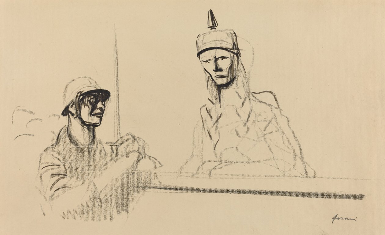 Francuski żołnierz przemawiający do Germanii autorstwa Jean Louis Forain