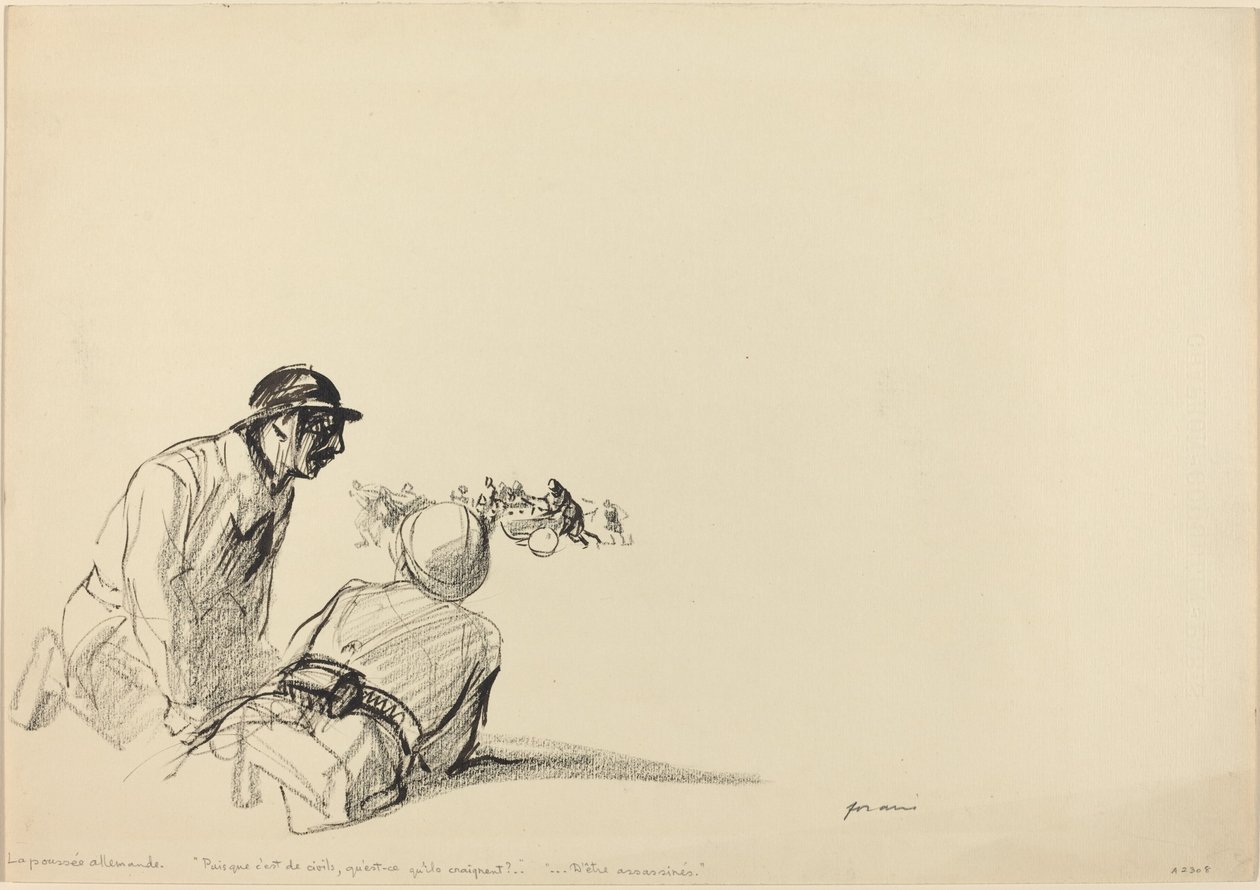 Natarcie niemieckie autorstwa Jean Louis Forain