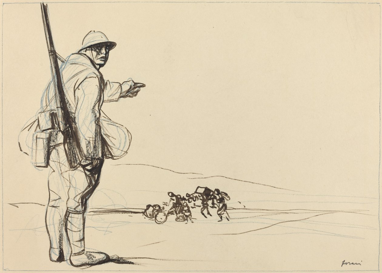 Natarcie niemieckie autorstwa Jean Louis Forain