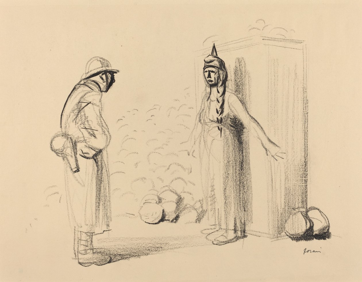Ukrywanie Ludwika, ok. godz. 19141919. autorstwa Jean Louis Forain